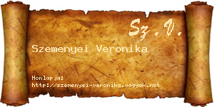 Szemenyei Veronika névjegykártya